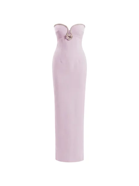 Rochie maxi Saiid Kobeisy fără bretele roz