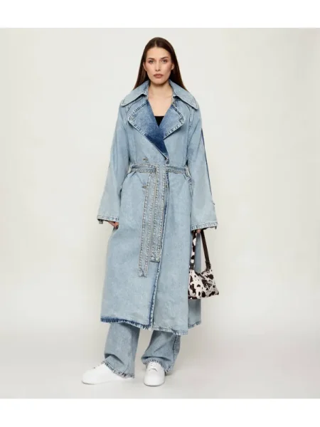 HUGO Palton de primăvară-toamnă denim albastru