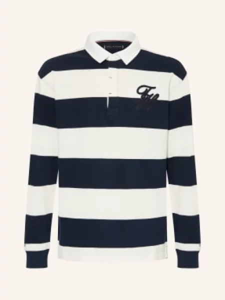 Tommy Hilfiger Rugbyové Tričko tmavě modrá bílá