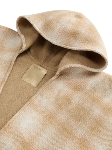 Palton Woolrich în carouri cu glugă