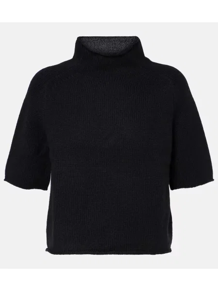 Top Lisa Yang iz kašmirja črna