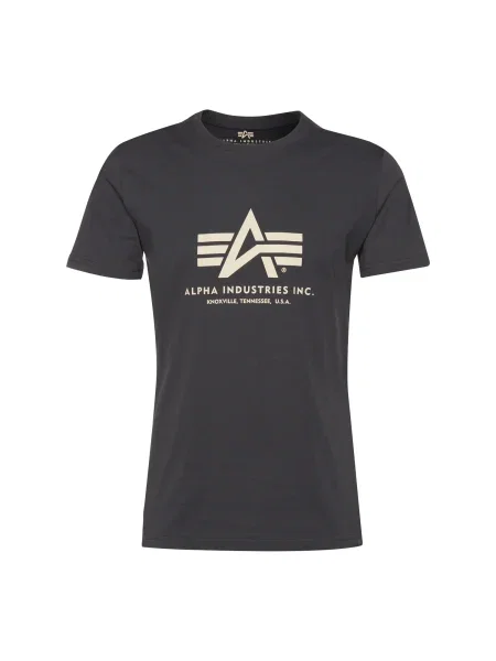 ALPHA INDUSTRIES Tricou alb / grafit gri