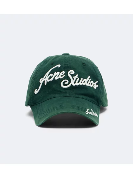 Șapcă Acne Studios cu autograf verde