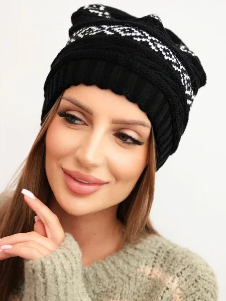 Шапка Kesi с принт черно