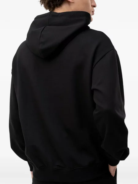 Hoodie Hugo με σχέδιο από ζέρσεϋ μαύρο