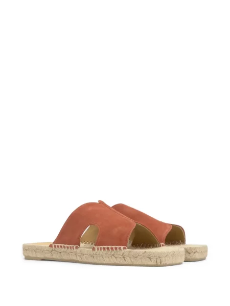 Szarvasbőr espadrilles Castaner narancsszínű