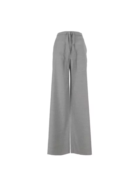 Spodnie Max Mara Studio wełniane szare