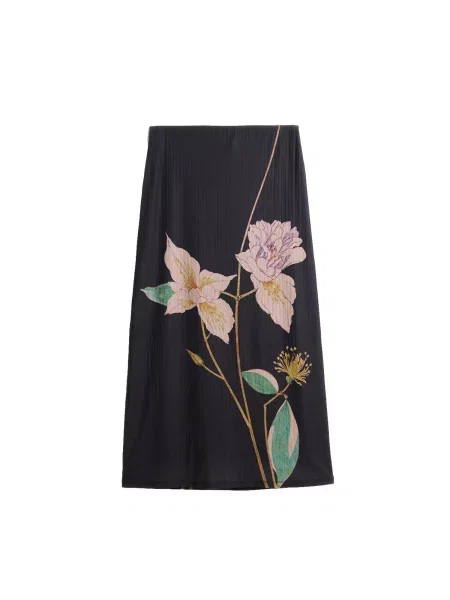 Desigual Fustă verde / roz negru