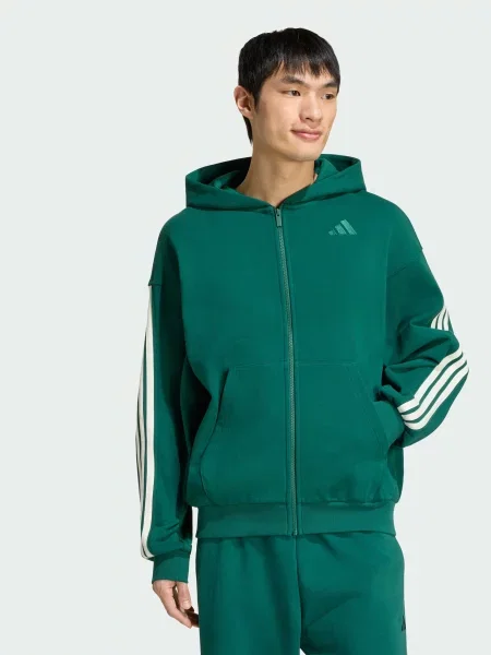 Свитер Adidas в полоску зеленый