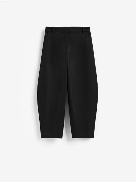 Reserved Pantaloni barrel leg negru