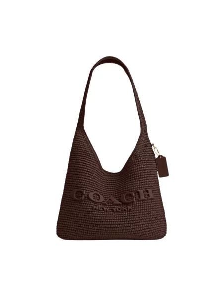 Coach torebka skórzana Brooklyn Shoudler Bag 28 brązowa
