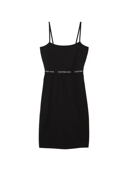 Rochie midi Calvin Klein de costum cu autograf negru