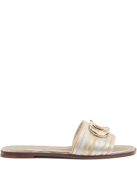 Sandale Valentino Garavani cu broderie argintiu