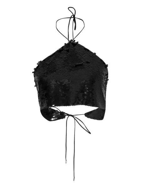 Top Alexis z dekoltem halter czarny