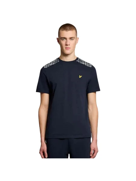 Tricou Lyle & Scott în carouri albastru