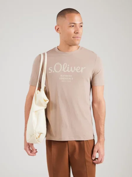 S.Oliver Tricou / maro cappuccino bej