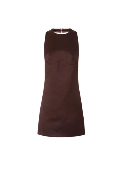 Sukienka mini Elisabetta Franchi brązowa