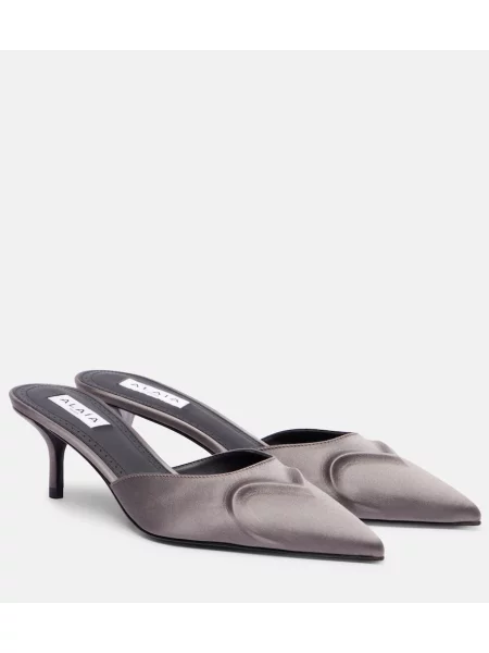 Satenaste mules Alaia siva