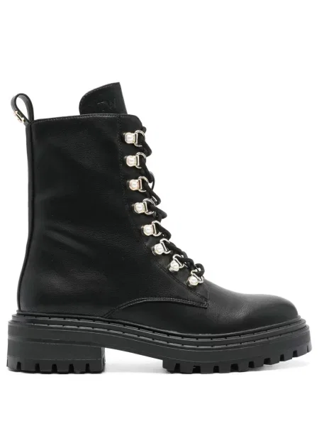 Боти Twinset с връзки с дантела черно