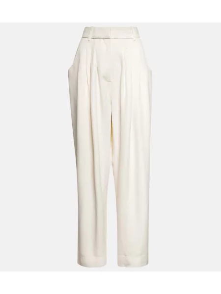 Plisirane hlače Co z visokim pasom bela