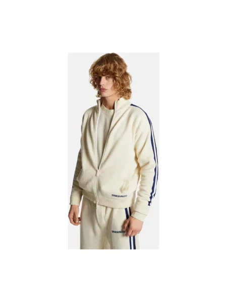Kardigan Dsquared2 wełniany retro biały