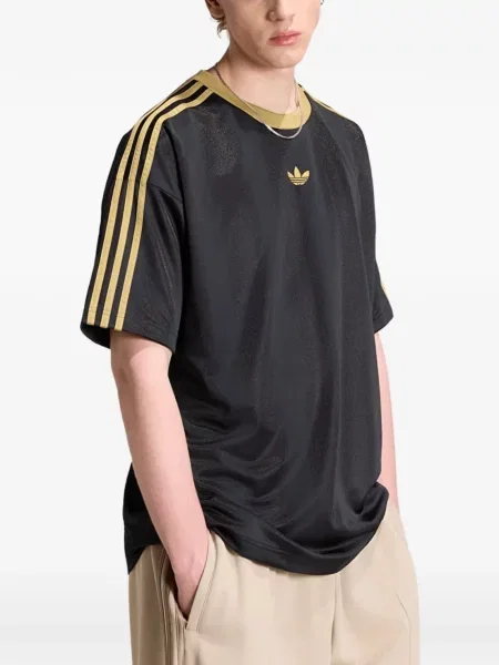 Tricou Adidas cu dungi alergare verde