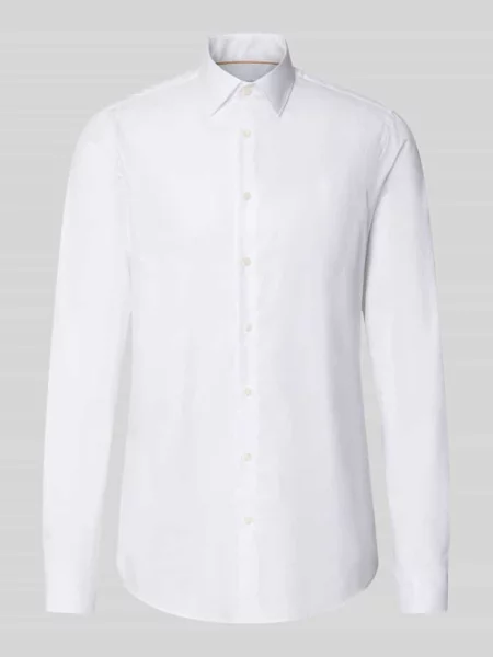 Koszula o kroju slim fit z bardzo długim rękawem Jake*s biała