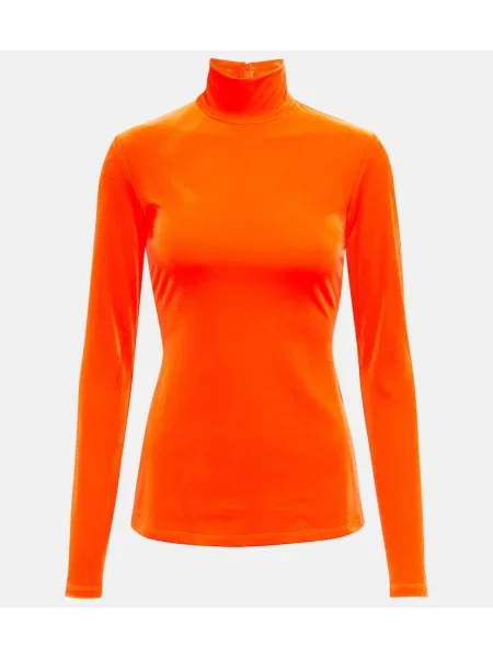 Heláncă Victoria Beckham de catifea portocaliu