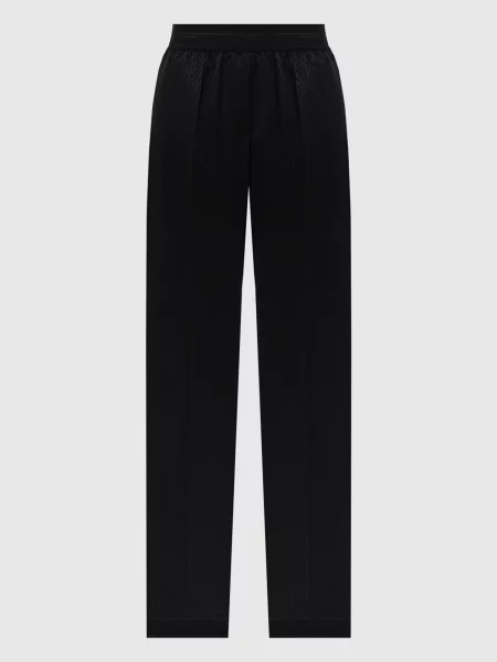 Штани з вовною у візерунок монограми логотипа Helmut Lang чорні