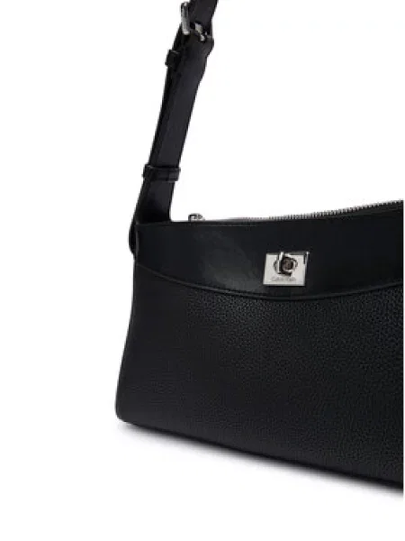 Ročna torba Calvin Klein Mix Media Shoulder Bag črna