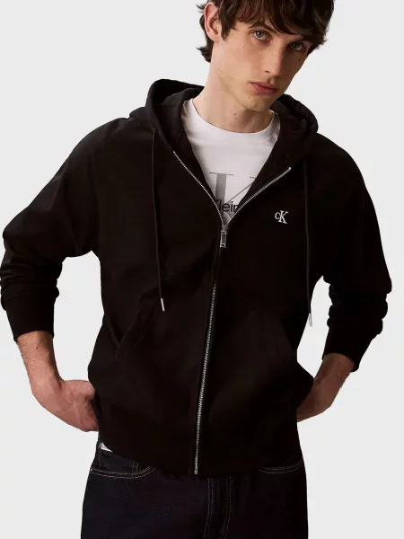 Махрова толстовка Calvin Klein Jeans чорна