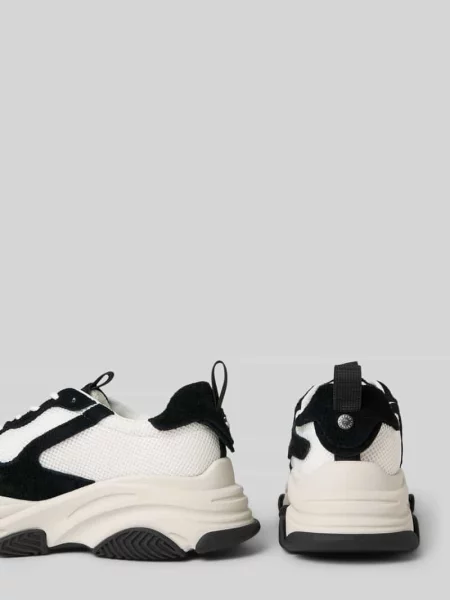 Sneakersy z mieszanki skóry i tkaniny model Steve Madden czarne