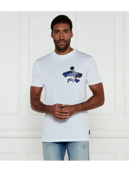 Philipp Plein Tricou Cars Racing alb