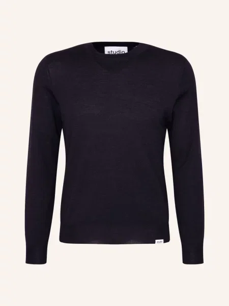 Studio Seidensticker Sweter O Kroju Regular Fit blau granatowy