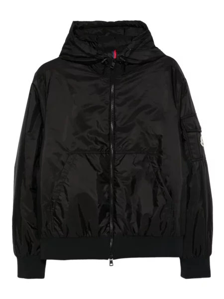 Geacă Moncler cu glugă negru