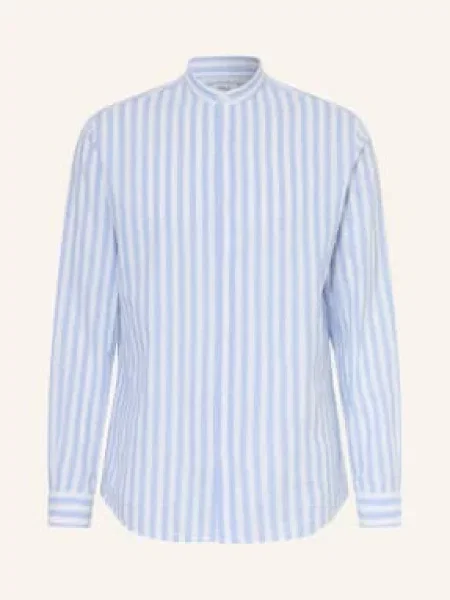 Paul Koszula Comfort Fit Z Lnem I Stójką blau biała