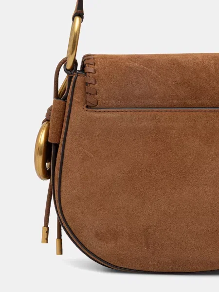 MICHAEL Michael Kors geantă de mana din piele întoarsă maro