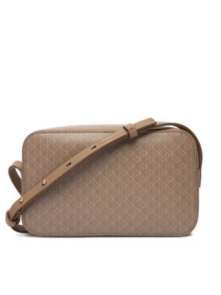 Rankinė Calvin Klein Emblem Aop Elongated Camera Bag smėlio