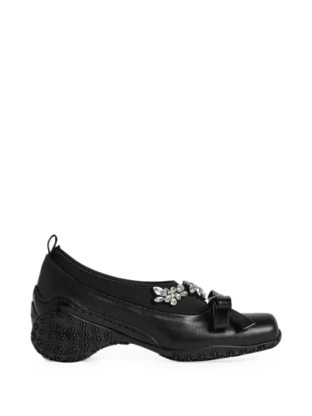 Pantofi cu toc Simone Rocha cu funde negru
