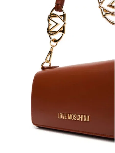 LOVE MOSCHINO Ročna torba Črna rjava