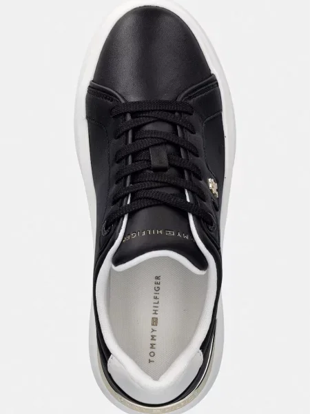 Tommy Hilfiger TH CHIC PLATFORM маратонки дамски от кожа черно