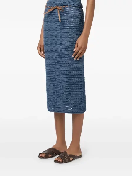 Fustă Tod's tricotate albastru