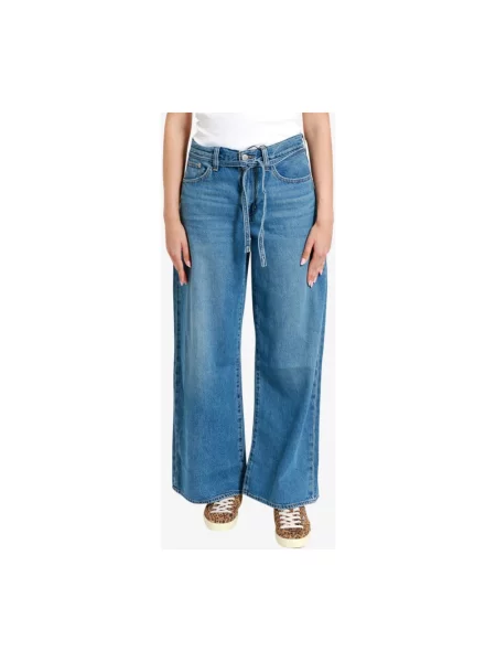 Lekkie jeansy straight leg Levi's niebieskie