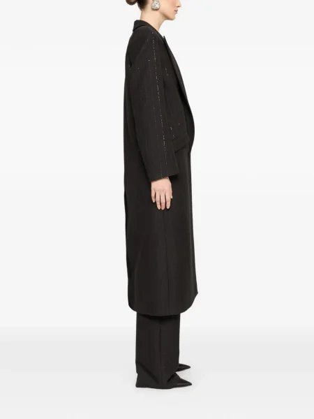 Palton Nissa cu paiete negru