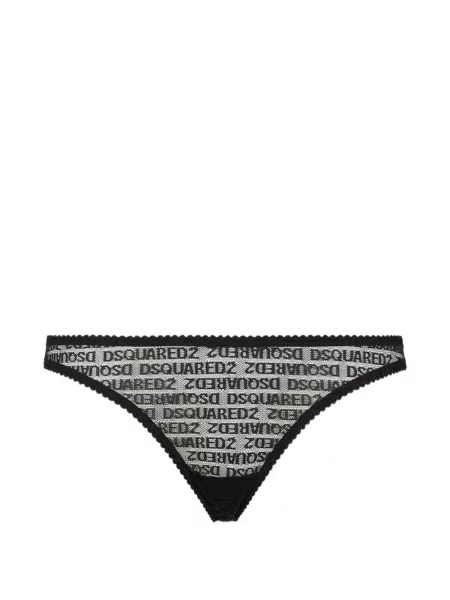 Chiloți briefs Dsquared2 cu autograf negru