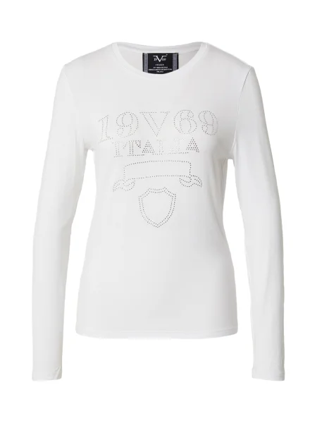 ITALIA Tricou Valeska gri argintiu alb