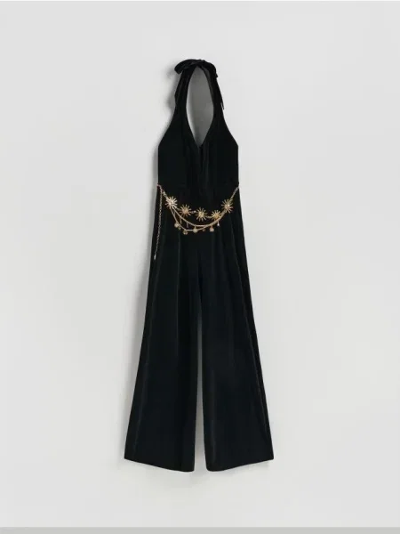 Reserved Kombinezon z ozdobnym czarny