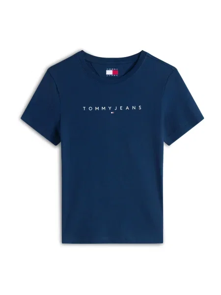 Tommy Jeans Plus Póló tengerészkék / piros fehér
