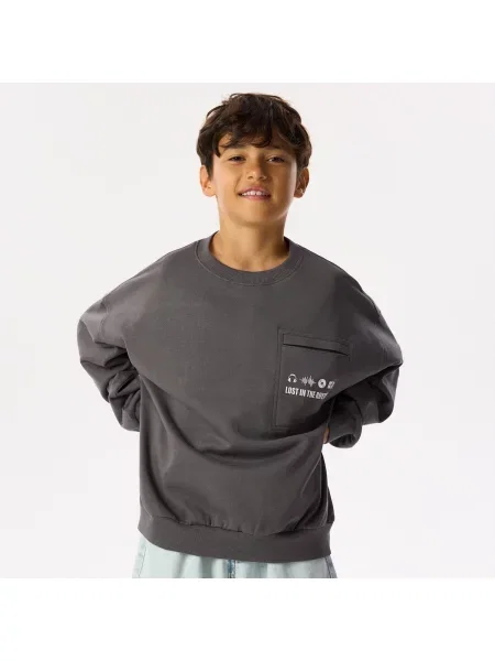 Reserved Mikina oversized tmavě šedá
