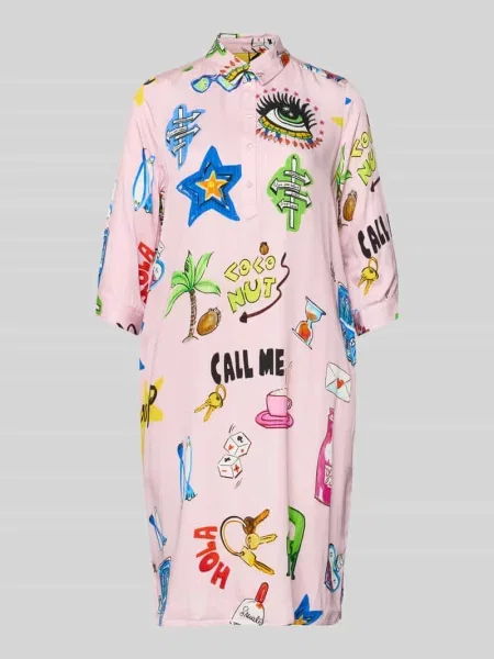 Sukienka koszulowa o kroju relaxed fit z czystej Milano Italy